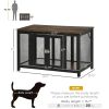PawHut Furniture Style Dog Crate with Openable Top, Big Dog Crate End Table, Puppy Crate for Small Dogs Indoor, Spacious Interior, Pet Kennel, Brown,